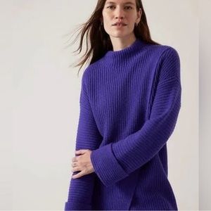 Athleta Purple Turtleneck Sweater